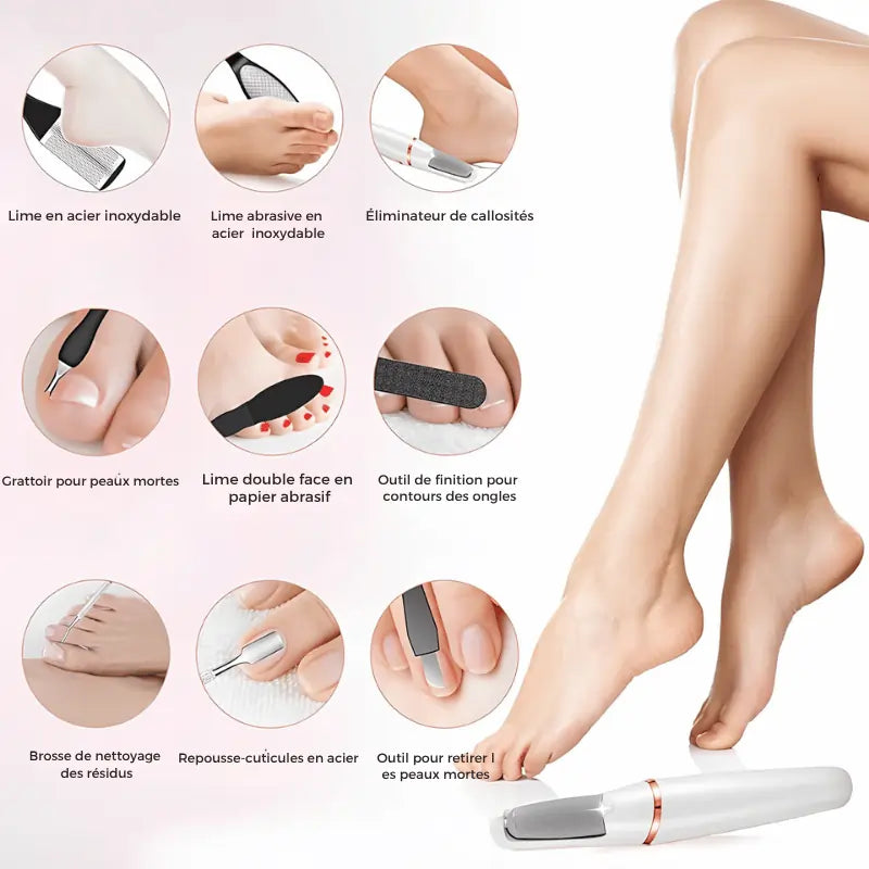 Lime à pieds électrique SilkStep Pro sur fond blanc.