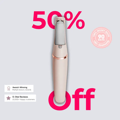 Élimination peau sèche pieds avec lime rechargeable électrique